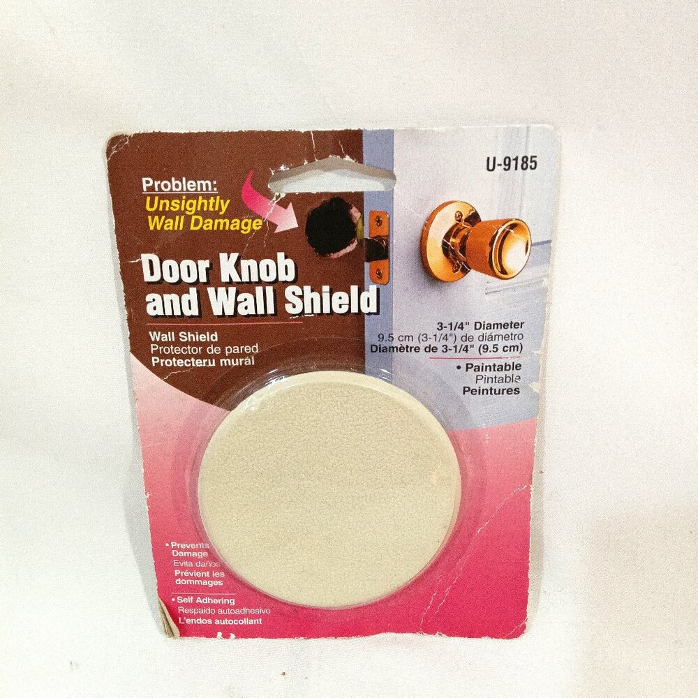 Door Knob And Wall Shield 3 1/4" Diameter Paintable Wall Shield Prevents Damage